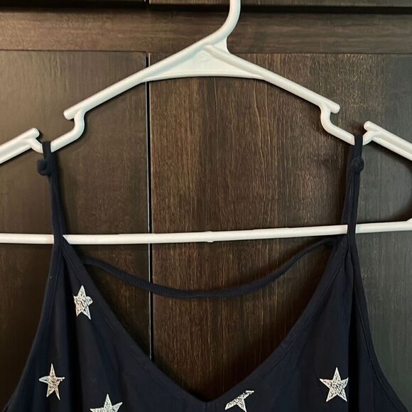 Shyanne Navy Blue Star Tank Top Medium - Picture 3 of 5